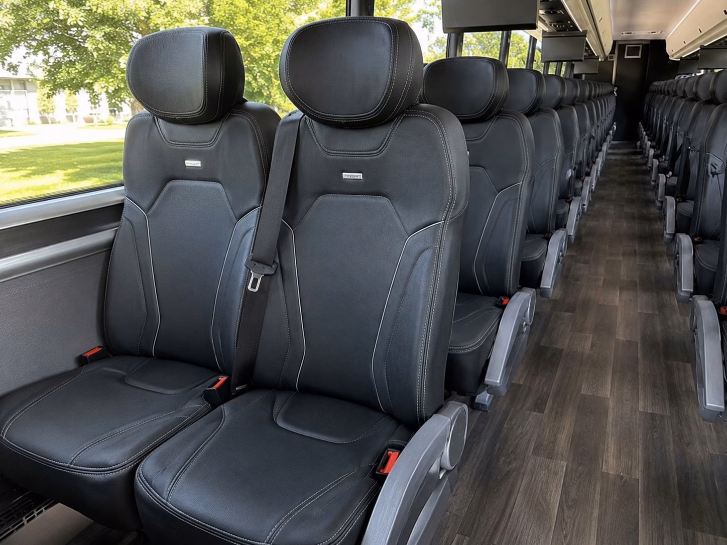 westminster charter bus rental interior